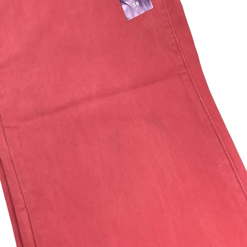 Nine West Chrystie Pink Capri Pants Jeans Women Size 16 36X23 Preppy Coastal - Picture 10 of 16